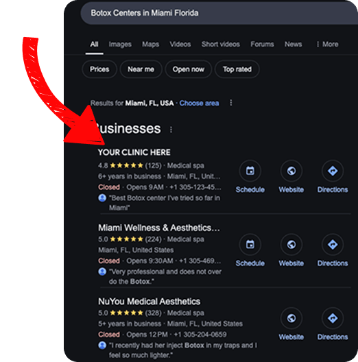 2. SEO: Rank at the Top for Aesthetic Treatments